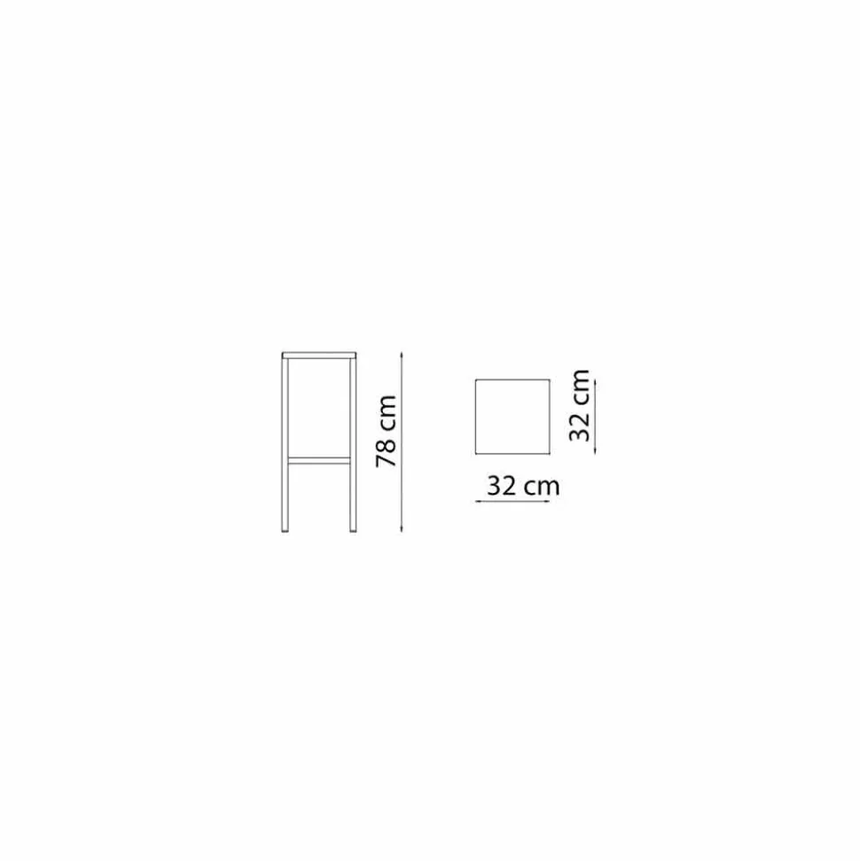 Sgabello Bar da Esterno in Metallo Verniciato a Polvere Made in Italy - Meone