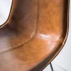 Sgabello Base 4 Gambe, H 65 in Ecopelle Effetto Cuoio - Ovidio