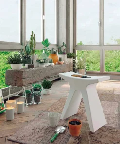 Sgabello Basso da Esterno di Design in Polipropilene Made in Italy - Prue