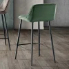 Sgabello con Gambe in Metallo e Seduta Monoscocca in Tessuto Made in Italy - Hinata