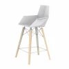 Sgabello da Cucina con Braccioli in Legno e Plastica - Faz Wood by Vondom