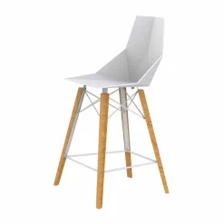 Sgabello da Cucina Design in Legno e Plastica Vari Colori - Faz Wood by Vondom