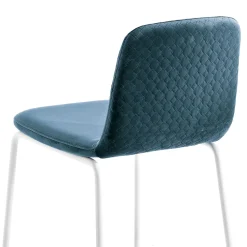 Sgabello da Cucina in Velluto Colorato Design Moderno e Elegante - Bizet