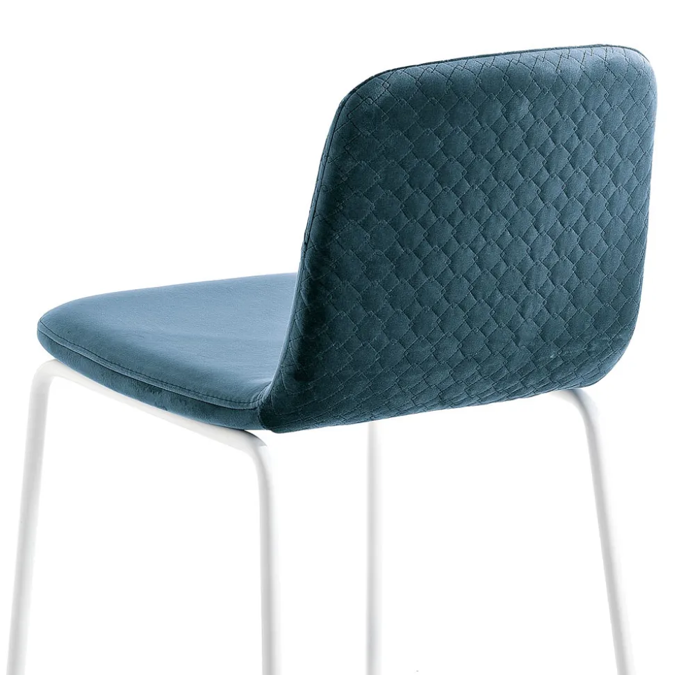 Sgabello da Cucina in Velluto Colorato Design Moderno e Elegante - Bizet
