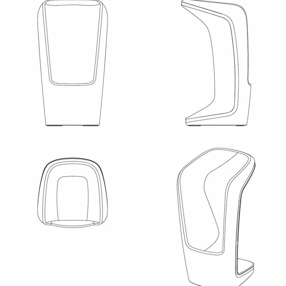 Sgabello da esterno di design moderno Ufo by Vondom in polietilene