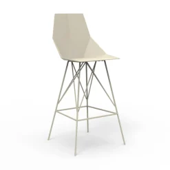Sgabello da esterno H 102 cm Faz by Vondom in polipropilene e acciaio, 4 pezzi
