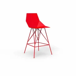 Sgabello da esterno H 111 cm Faz by Vondom in polipropilene e acciaio, 4 pezzi