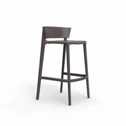 Sgabello da esterno moderno H 95 cm Africa by Vondom, in polipropilene, 4 pezzi