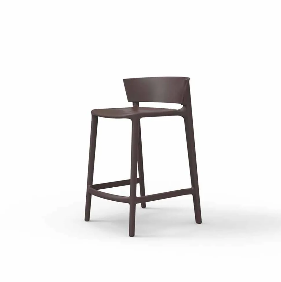 Sgabello da giardino Africa Vondom in polipropilene H 85 cm, di design, 4 pezzi