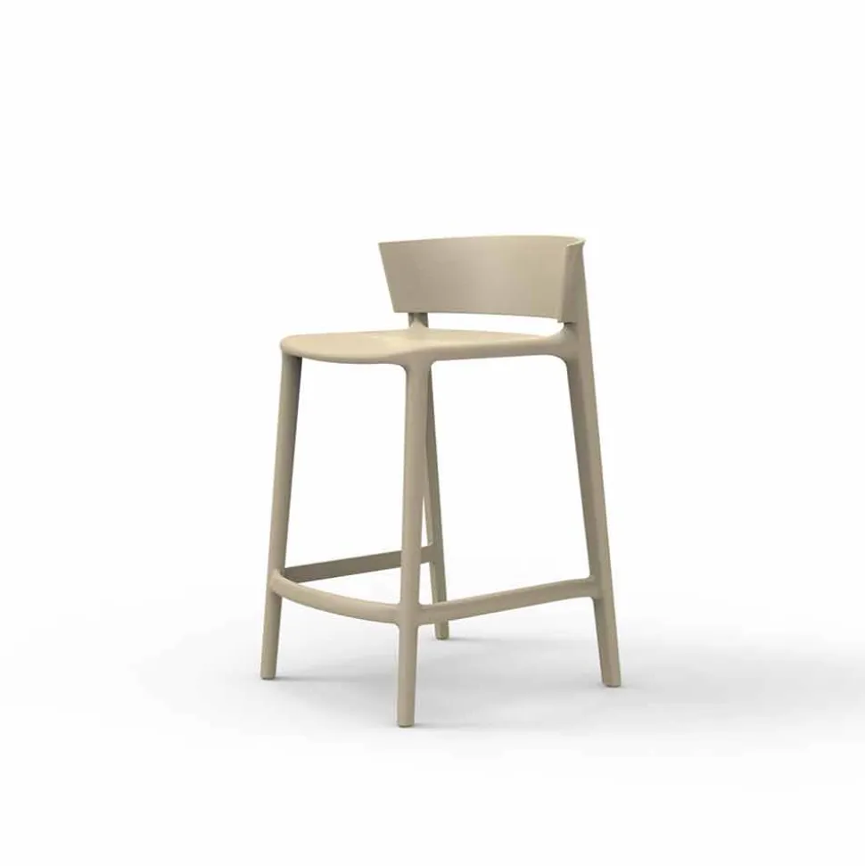 Sgabello da giardino Africa Vondom in polipropilene H 85 cm, di design, 4 pezzi