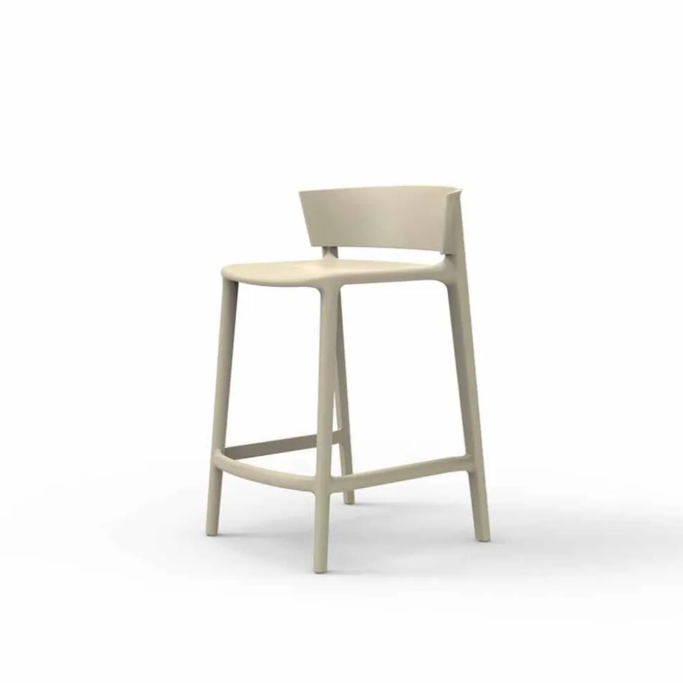 Sgabello da giardino Africa Vondom in polipropilene H 85 cm, di design, 4 pezzi