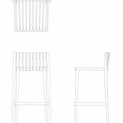 Sgabello da giardino impilabile H 97 cm in polipropilene Vondom Spritz, 4 pezzi