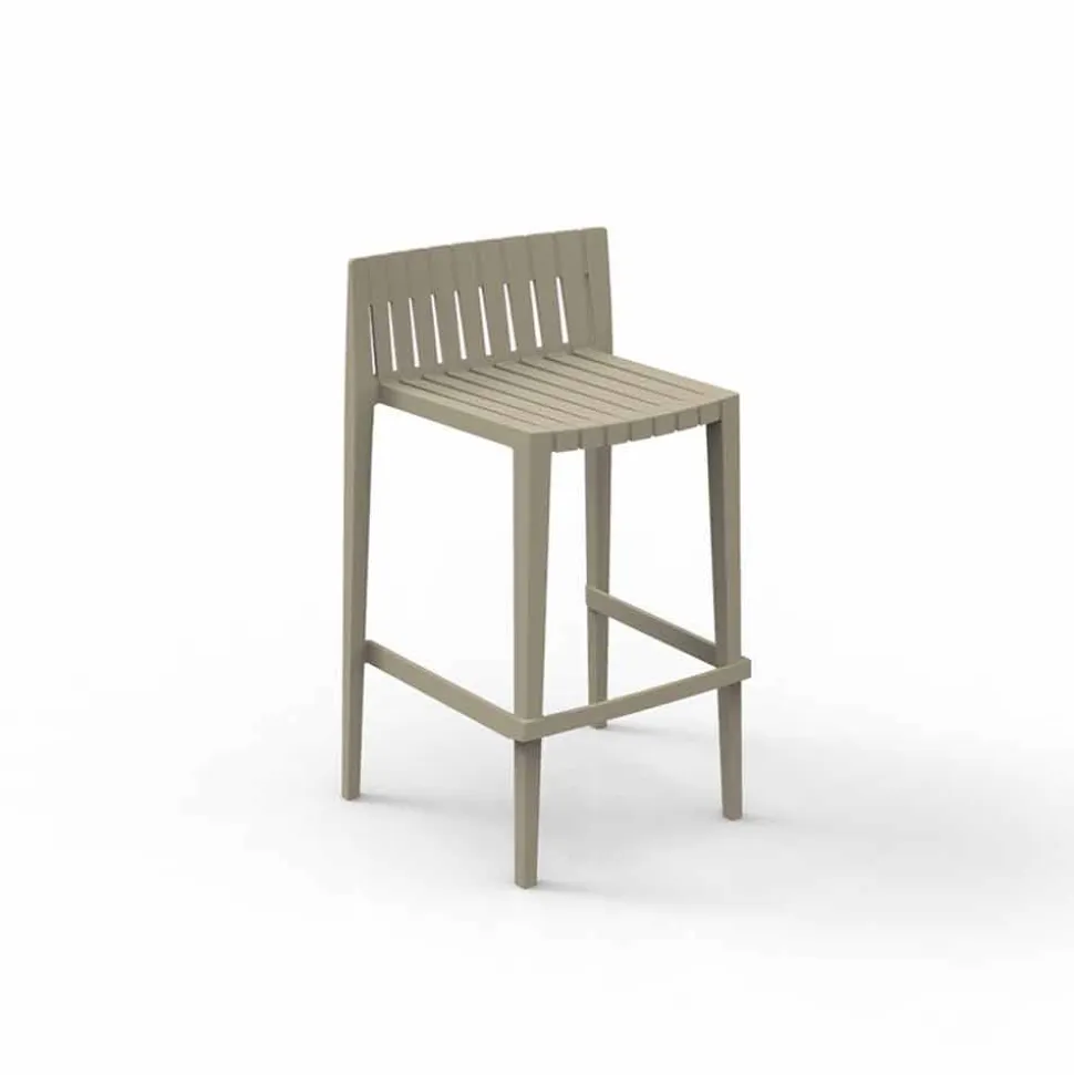 Sgabello da giardino impilabile H 97 cm in polipropilene Vondom Spritz, 4 pezzi