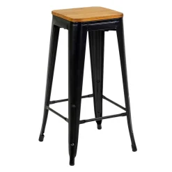 Sgabello da Interno e Esterno in Ferro Altezza 76 cm - Cancelleria