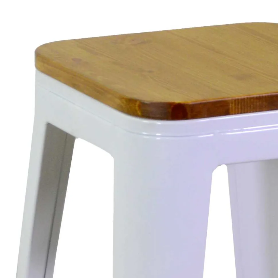 Sgabello da Interno e Esterno in Ferro Altezza 76 cm - Cancelleria