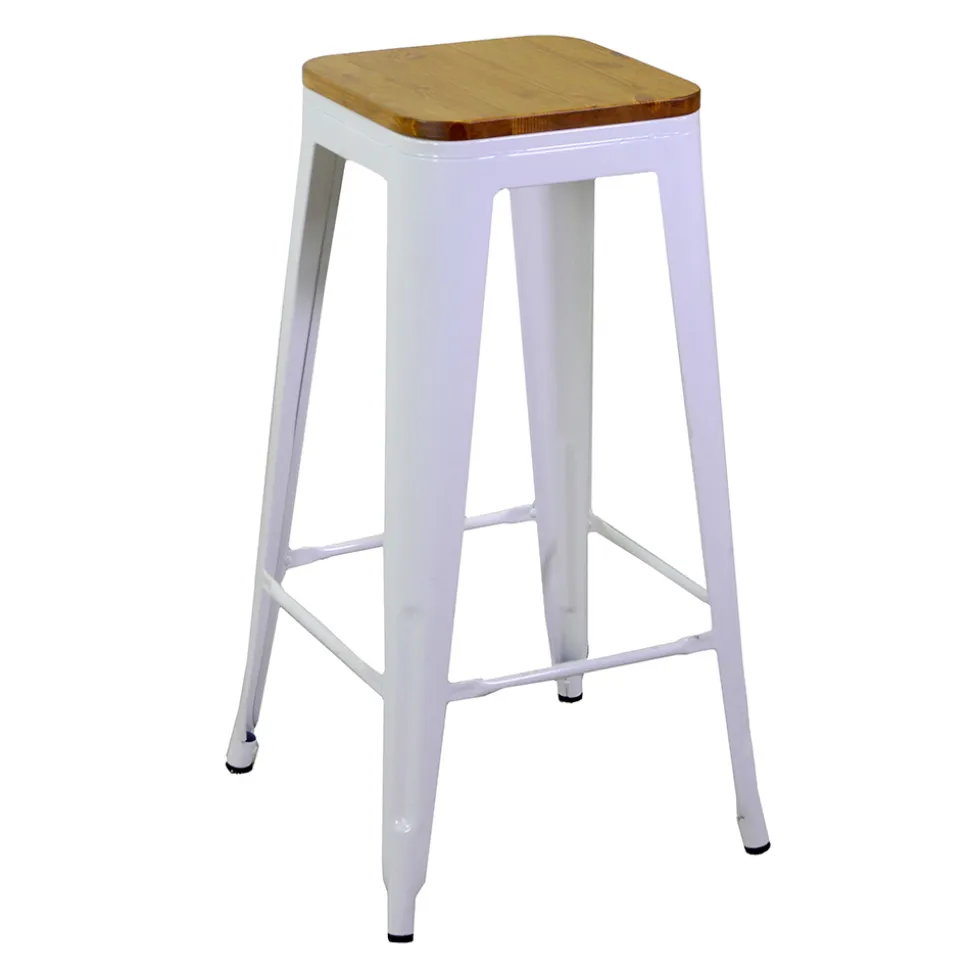 Sgabello da Interno e Esterno in Ferro Altezza 76 cm - Cancelleria