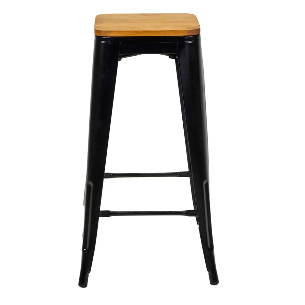 Sgabello da Interno e Esterno in Ferro Altezza 76 cm - Cancelleria