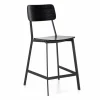 Sgabello dal design moderno H 97 cm Elmas, in legno e metallo