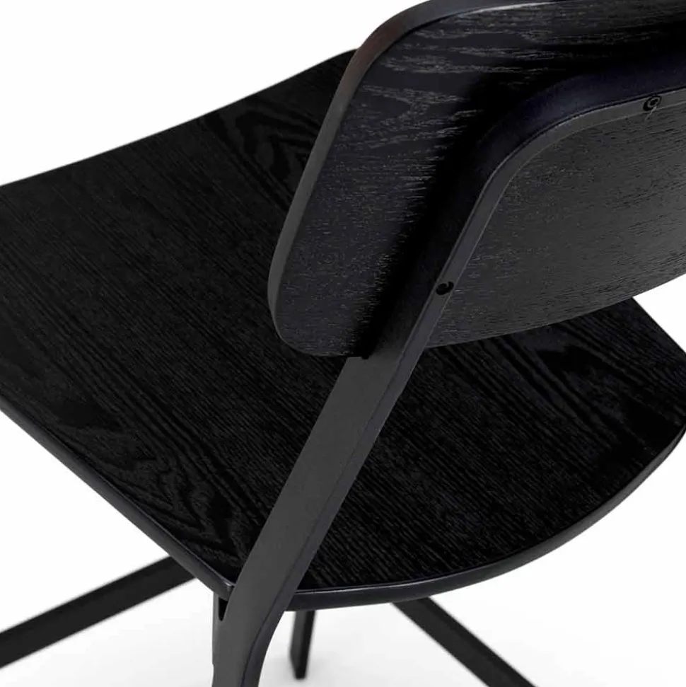 Sgabello dal design moderno H 97 cm Elmas, in legno e metallo