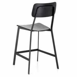 Sgabello dal design moderno H 97 cm Elmas, in legno e metallo