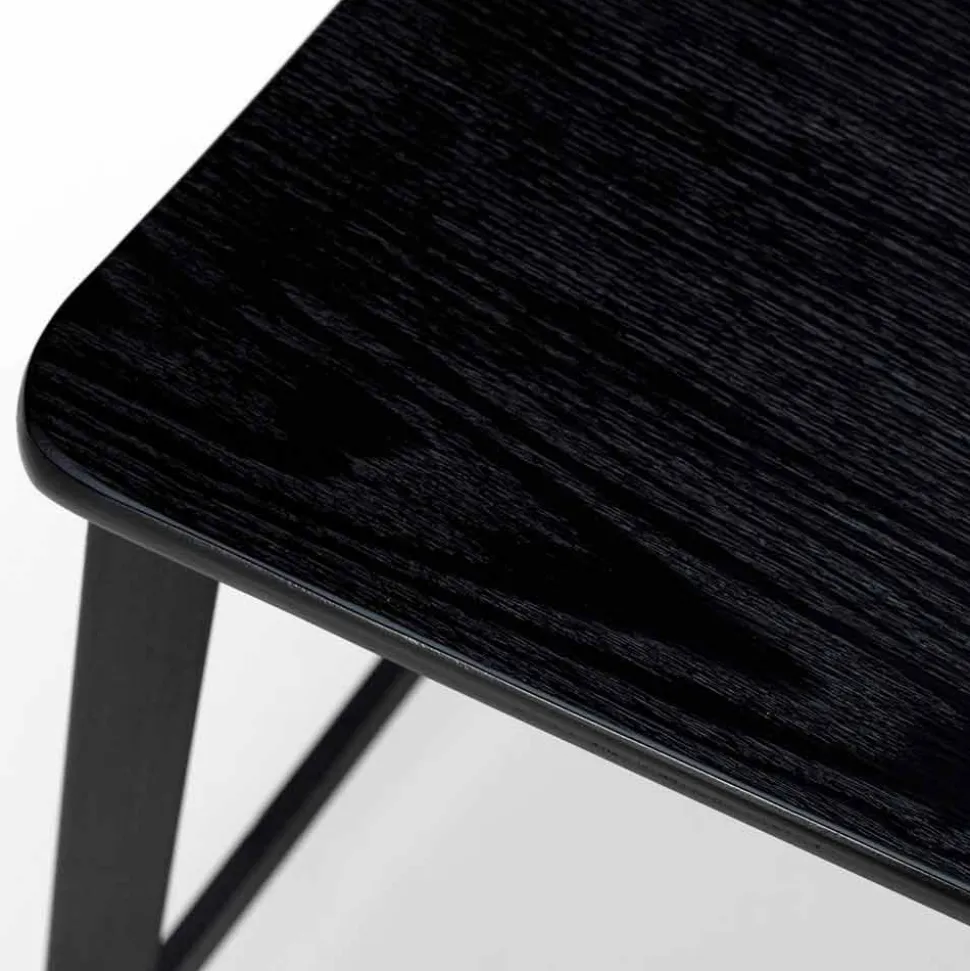 Sgabello dal design moderno H 97 cm Elmas, in legno e metallo