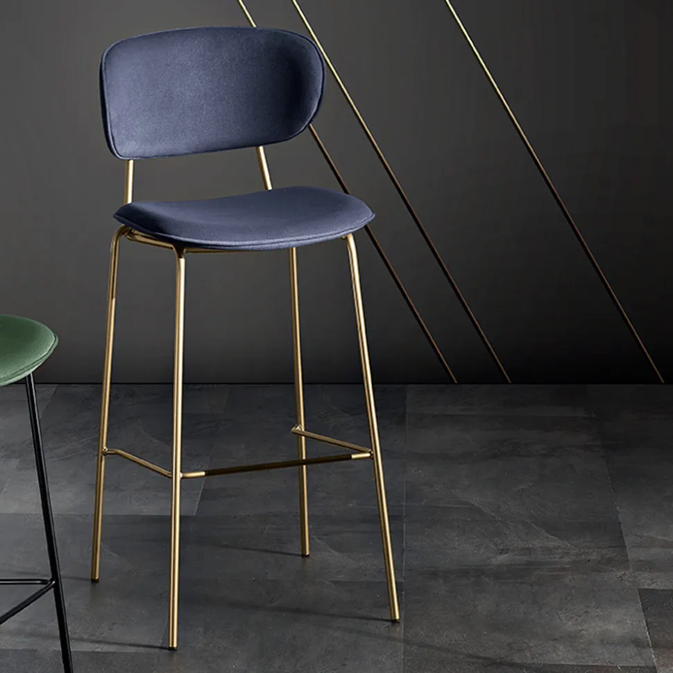 Sgabello da Pranzo in Tessuto di 2 Diverse Finiture Made in Italy - Sanemi