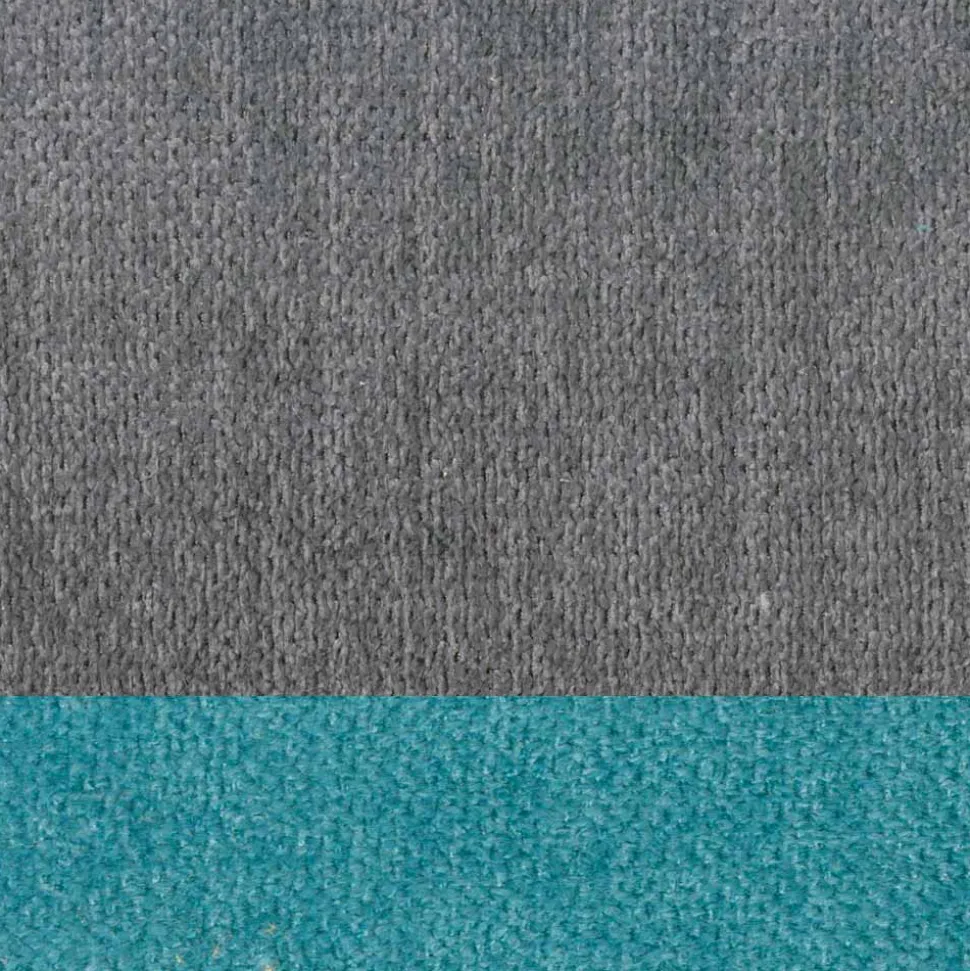 Sgabello da Salotto Design in Tessuto con Bordino e Metallo Antracite - Scarat