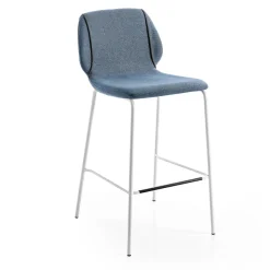 Sgabello da Soggiorno Design Moderno Elegante in Tessuto con Bordino - Scarat
