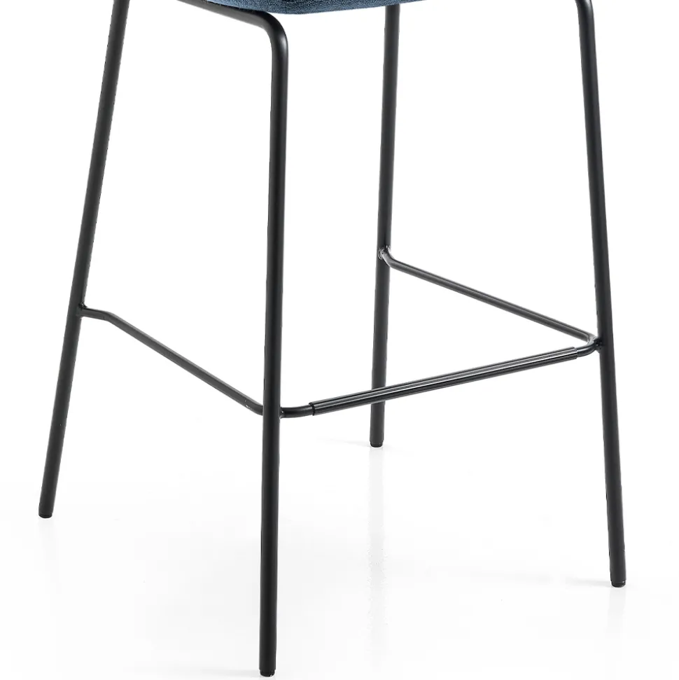 Sgabello da Soggiorno Design Moderno Elegante in Tessuto con Bordino - Scarat