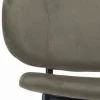 Sgabello da Soggiorno Realizzato in Acciaio e Velluto Made in Italy - Rimini