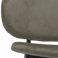 Sgabello da Soggiorno Realizzato in Acciaio e Velluto Made in Italy - Rimini
