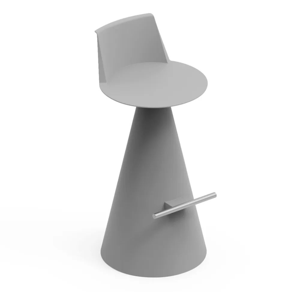 Sgabello da Soggiorno Realizzato in Polietilene con Poggiapiedi - Ellisse