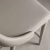 Sgabello di Design con Schienale Alto in Ecopelle - Berenice
