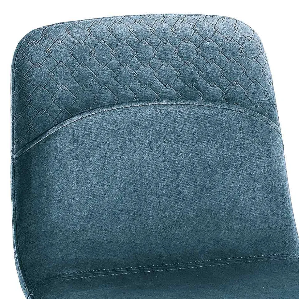 Sgabello Elegante di Design Moderno in Velluto Colorato e Metallo - Bizet