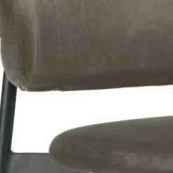 Sgabello Fisso con Seduta e Schienale in Velluto Made in Italy - Cagliari