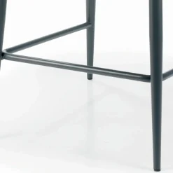 Sgabello Fisso con Seduta in Velluto e Base in Acciaio Made in Italy - Alassio
