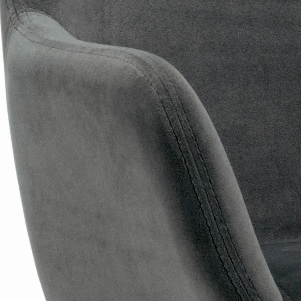 Sgabello Fisso con Seduta Rivestita e Base in Acciaio Made in Italy - Arona