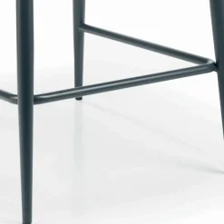 Sgabello Fisso con Seduta Rivestita e Base in Acciaio Made in Italy - Arona