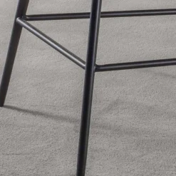 Sgabello Fisso Moderno con Seduta in Ecopelle H 65 cm - Ines
