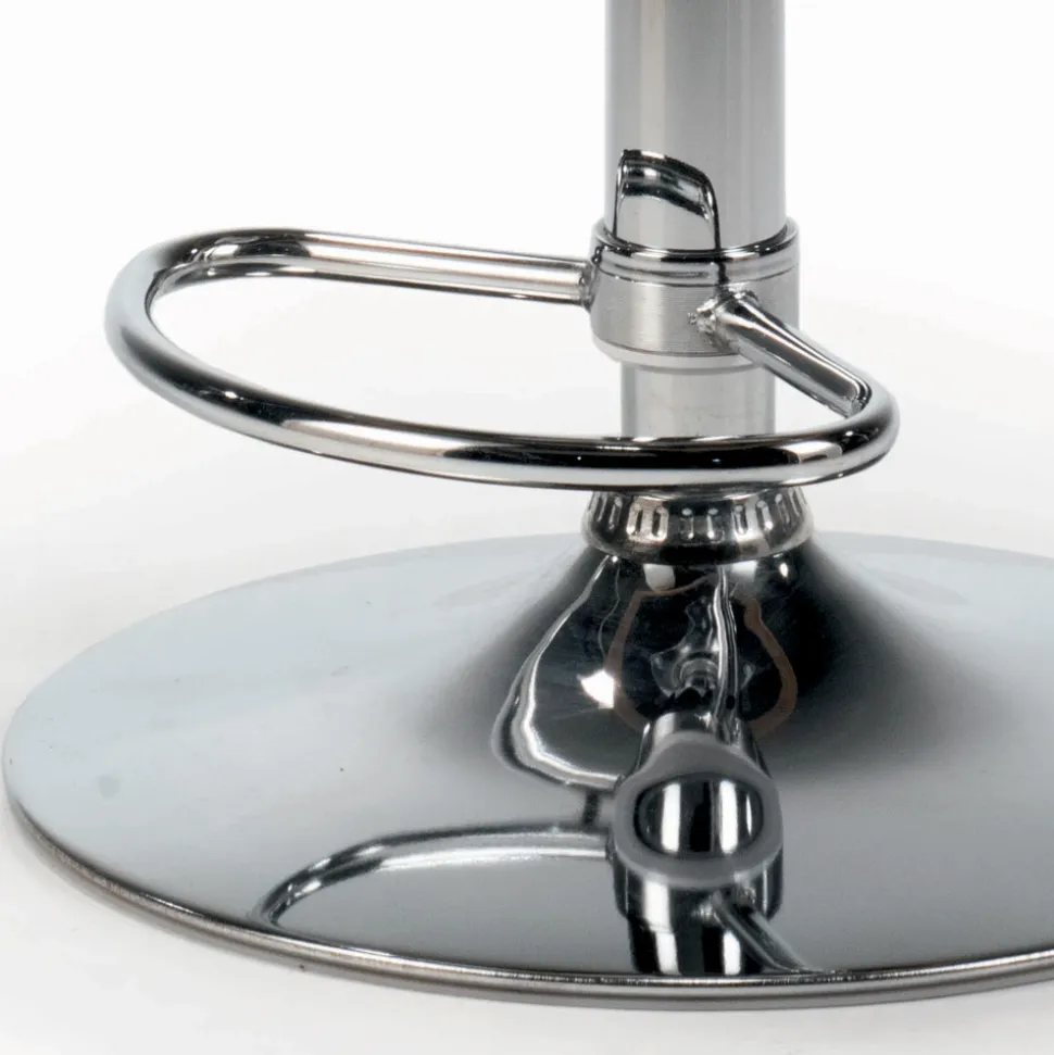 Sgabello Girevole con Seduta in Velluto e Base in Acciaio Made in Italy - Adria