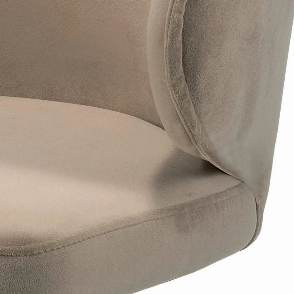 Sgabello Girevole con Seduta in Velluto e Base in Acciaio Made in Italy - Adria