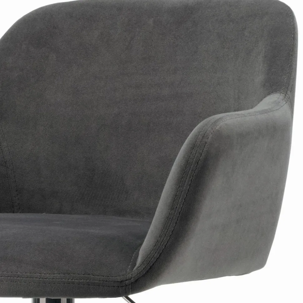 Sgabello Girevole con Seduta Rivestita e Base in Acciaio Made in Italy - Arona