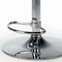 Sgabello Girevole con Seduta Rivestita e Base in Acciaio Made in Italy - Arona