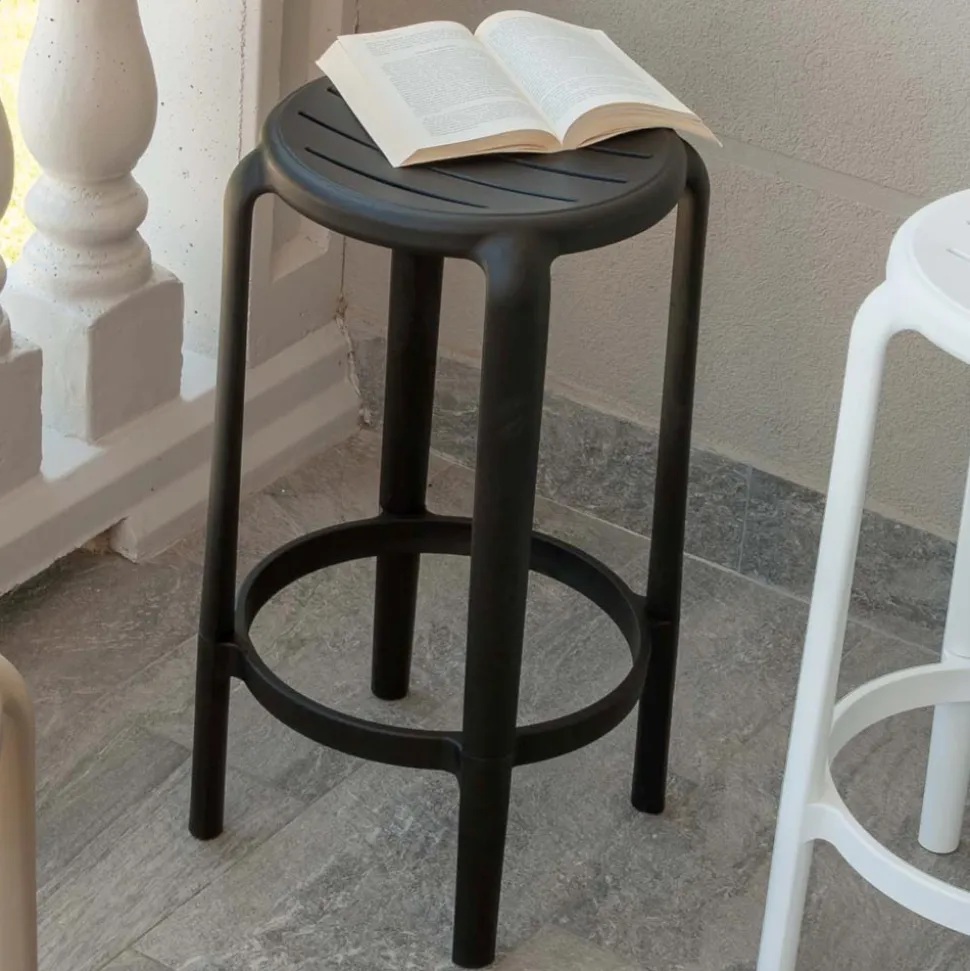 Sgabello in Polipropilene Rinforzato con Fiberglass in Diversi Colori - Neev