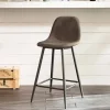 Sgabello in similpelle e metallo design moderno - Gino