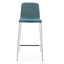 Sgabello in Tessuto Colorato e Metallo Moderno Made in Italy - Nautilus