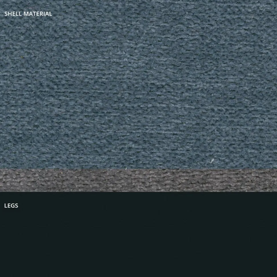 Sgabello in Tessuto e Metallo Antracite Design Made in Italy- Marianet