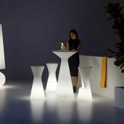 Sgabello Luminoso da Esterno in Polietilene con LED Made in Italy - Desmond