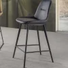 Sgabello Moderno H 80 cm, Seduta in Ecopelle Nabuk - Ines