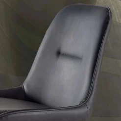 Sgabello Moderno H 80 cm, Seduta in Ecopelle Nabuk - Ines